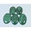 296Cts. Natural Malachite Oval Shape Cabochon Loose Gemstone 5Pcs Lot C-2108