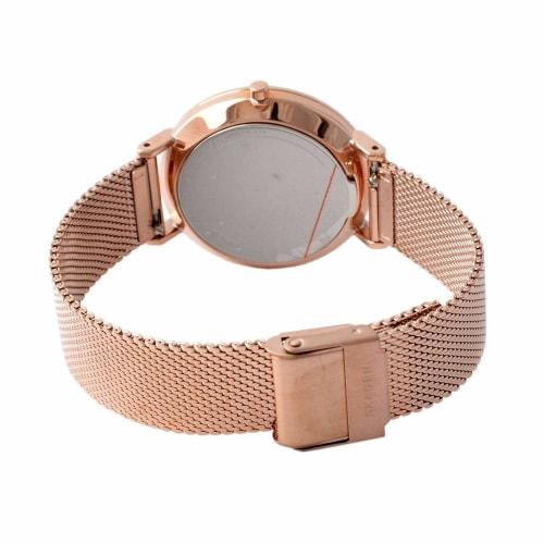 Skagen Women's HALD Watch SKW2714, Silver Dial, Rose Gold Mesh, Stainless Steel