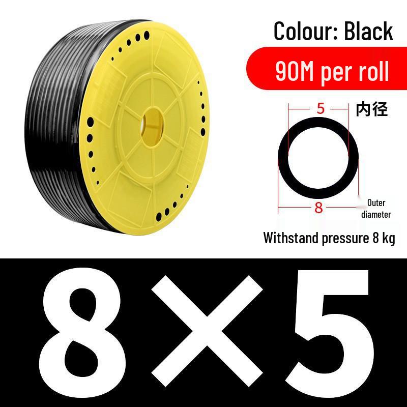 Pressure-Resistant Explosion-Proof PU Air Hose - Flexible, High-Pressure Air Pump Compressor Hose, Transparent Pneumatic, 6MM/12MM.