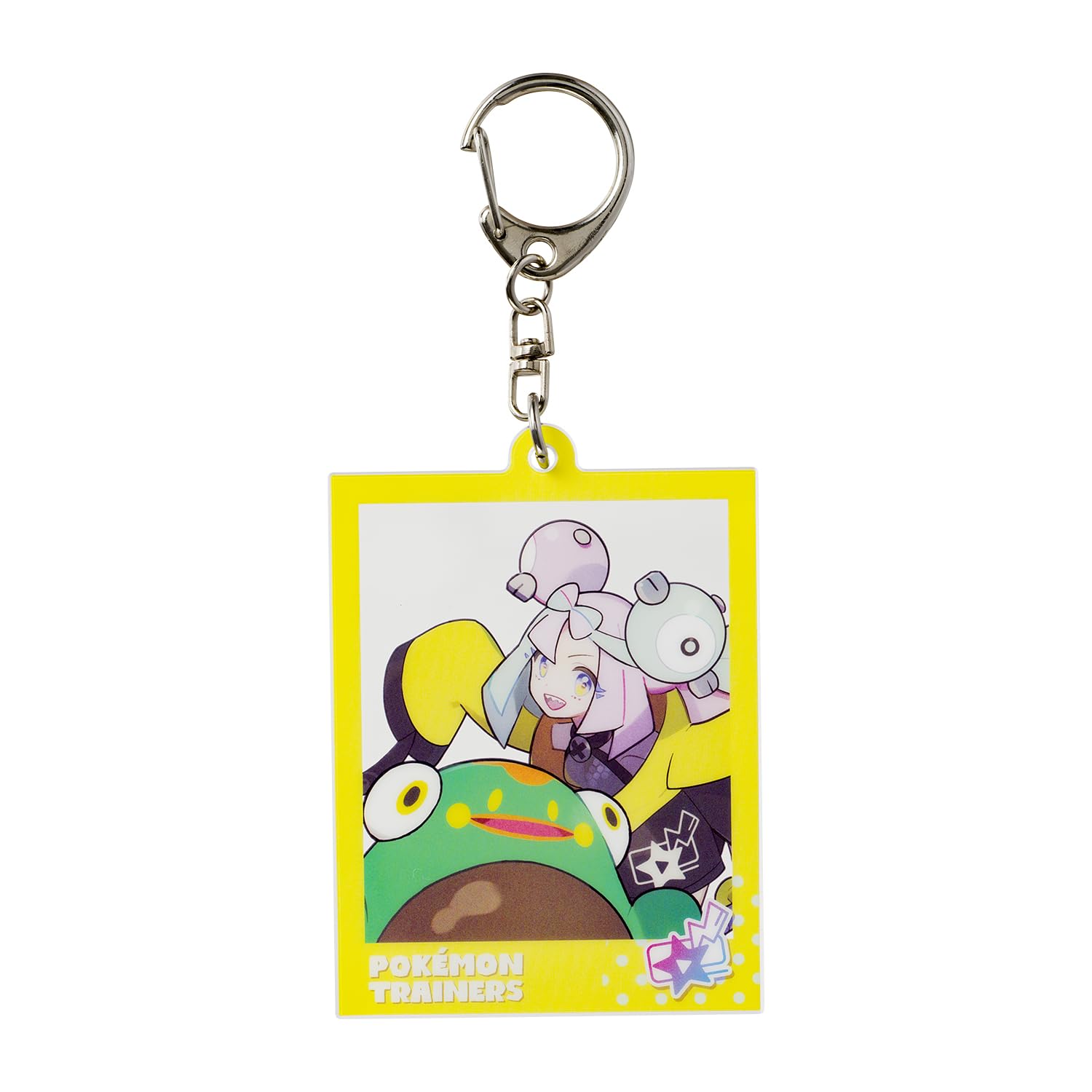 Nintendo Pokémon Center Original Photo Frame Style Acrylic Keychain Nanjamo and Harbarry POKÉMON TRAINERS