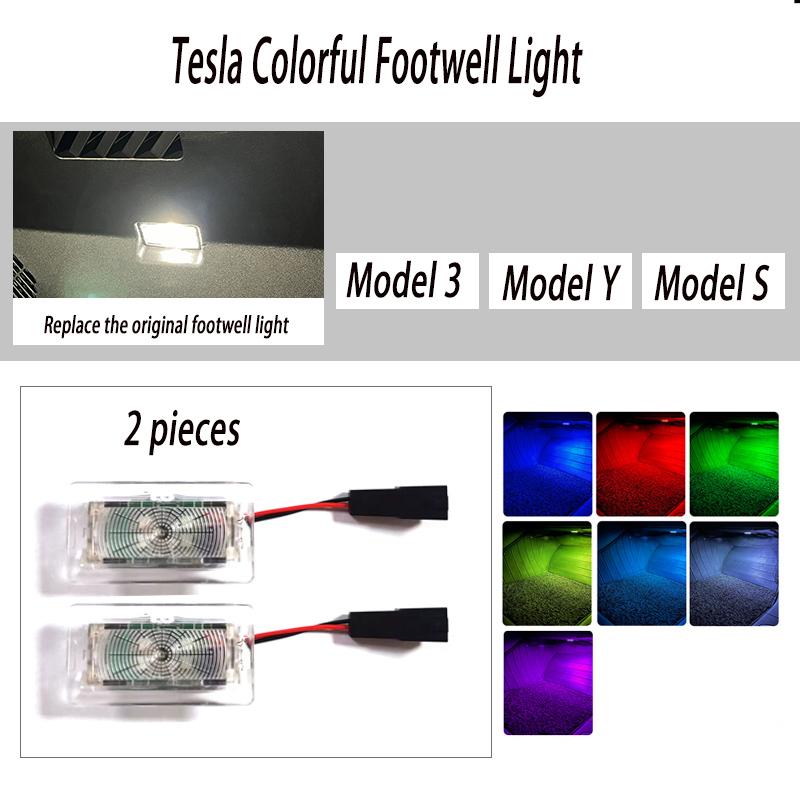 

For Tesla Model 3 2017~2020 Model Y 2026~2026 Model S 2026~2026 Car Footwell Lights Touch LED Atmosphere Neon Lights Accessories