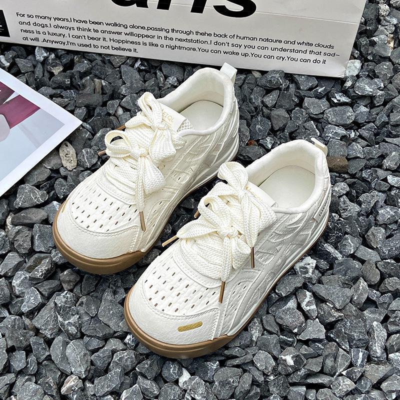 

Женские летние новые ретро повседневные универсальные спортивные кроссовки на толстой подошве из дышащей сетки 40 бежевый