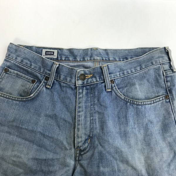 Made In Japan EDWIN No.403 Denim Pants W33 Men Blue Inseam 77cm(USED)