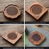 Wooden Wave Pattern Teapot & Cup Mat Heat Insulated Cup Mat Ceremony Accessory Purple Clay Cup Pad Dining Table Tea Tray Mat