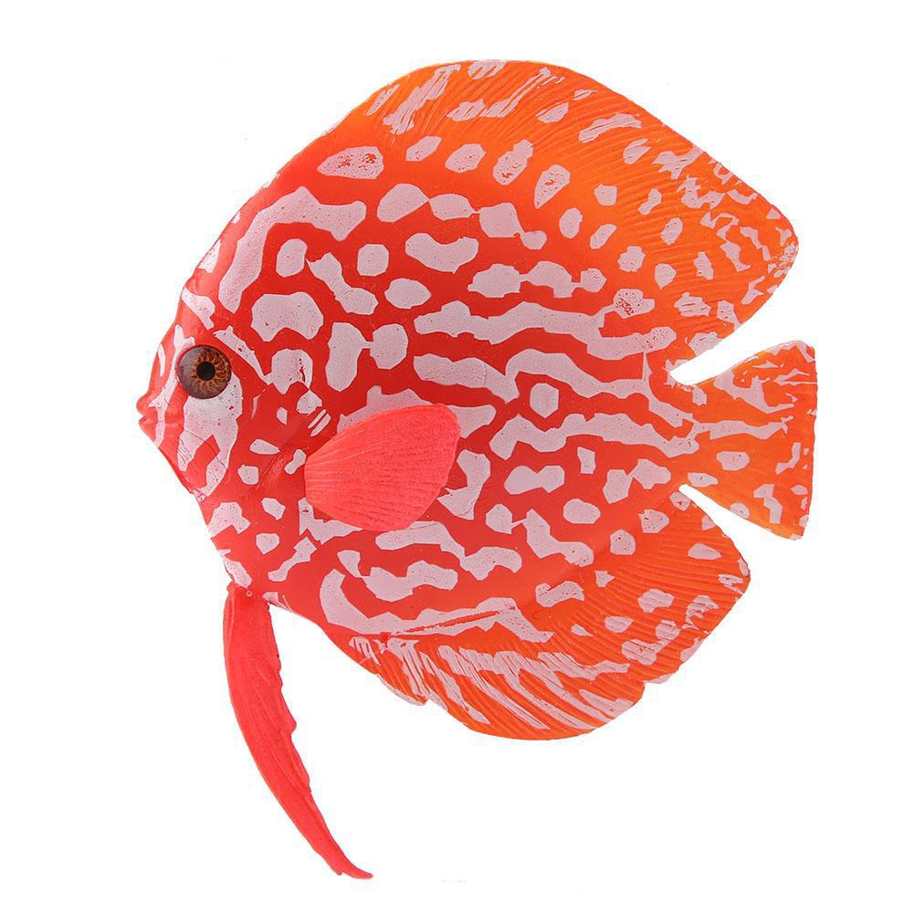 Colorful Luminous Tropical Fish Aquarium Decorations: Silicone Goldfish, Angelfish, and Blue Tang