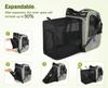 Pecute Pet Carrier Backpack for and Perfect for Hospital and Disaster Gray Cats, Dogs, Cats, Breathable, Expandable, 2-Way Bag, Foldable, Outings,