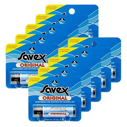 

Набор из 10 штук бальзама для губ Savex 4,2 г обычный/оригинальный/ванильный savex [параллельный импорт]