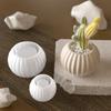 Silicone Striped Candle Cup Mold Circular Shape Easy Demold Reusable Tool For Resin Casting Crafts Gift Projects