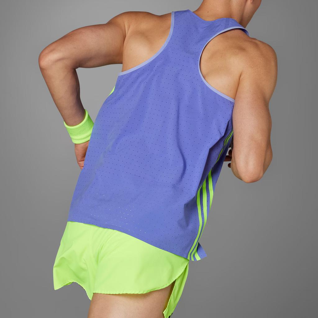 Adidas Adizero Running Tank Top Men Tops Blue IW6635