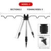 Telescopic Sea Pole Support Frame Rest Base Aluminum Alloy Fishing Rod Bracket 3-Fold Load-Bearing Fishing Tripod Stand