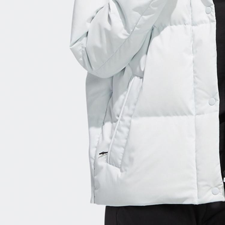 Adidas Lightweight Hooded Down Jacket Women Jackets Light-Blue EH3983