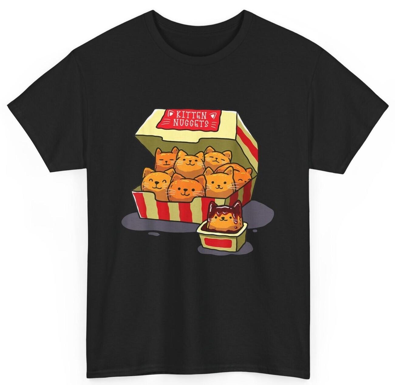 Kitten Nuggets Food Pun Cat Lover Gift Chicken Nuggets T-shirt XXXXL