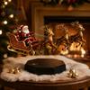 Creative Gifts for Christmas Lovers Magnetic Levitation Santa Sleigh Decor, Floating Claus Tabletop Seasonal Ornament Ornament, Display Stand, Holiday