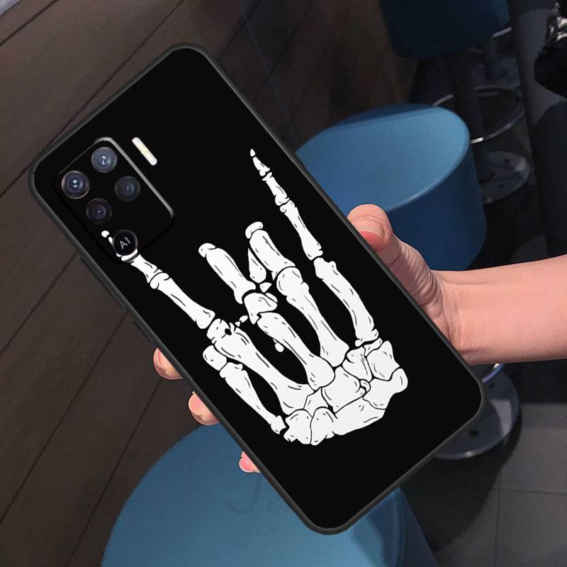 Skeleton Art Case For Oppo A40 A60 A80 A18 A38 A58 A78 A98 A96 A76 A16 A94 A74 A54 A15 A17 A57 A77 A5 Pro