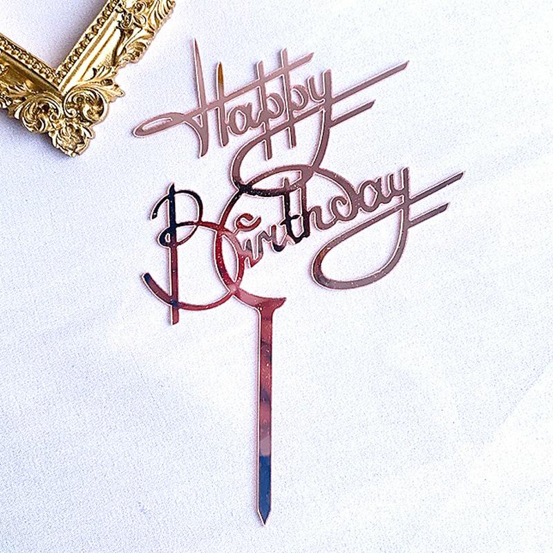 

1Pcs Dessert Pastry Decoration Acrylic Letter Cake Plugin Birthday Party Decoration Ornament