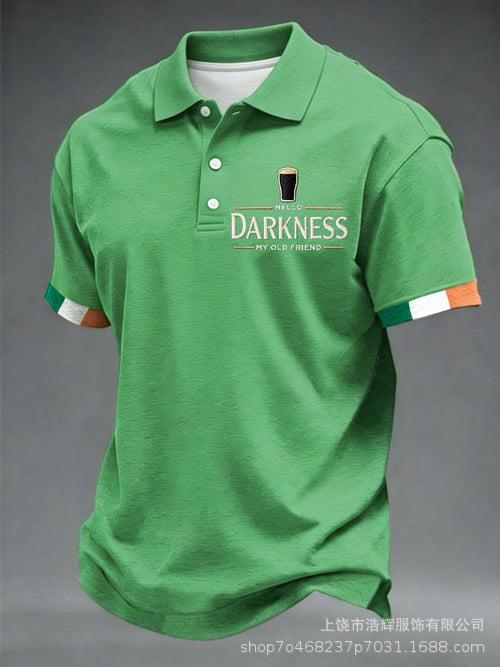 New 3D Printed Men's Retro Fashion Casual Summer Lapel Polo Shirt Top