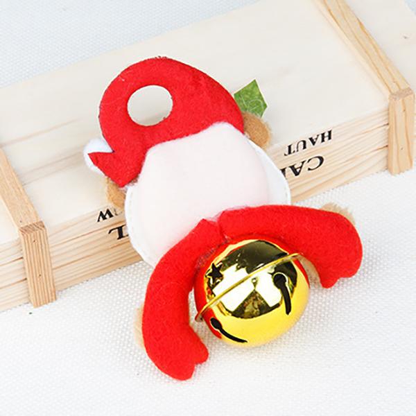Christmas Bell Pendant Christmas Doll Cartoon Metal Round Bell Pendant Christmas Tree Decoration