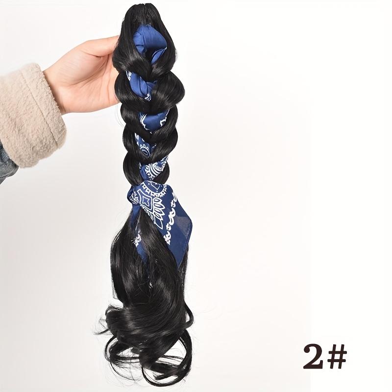 Synthetisches Langes Gewelltes Pferdeschwanz-Haarteil Band-Klammer-Clip Pferdeschwanz für Frauen Hitzebeständiger Pony-Tail-Clip Kunsthaar