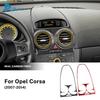 Real Soft Carbon Fiber Sticker For Opel Corsa 2007 2008 2009 2010 2011 2012 2013 2014 Car Central Control Outlet Time Screen