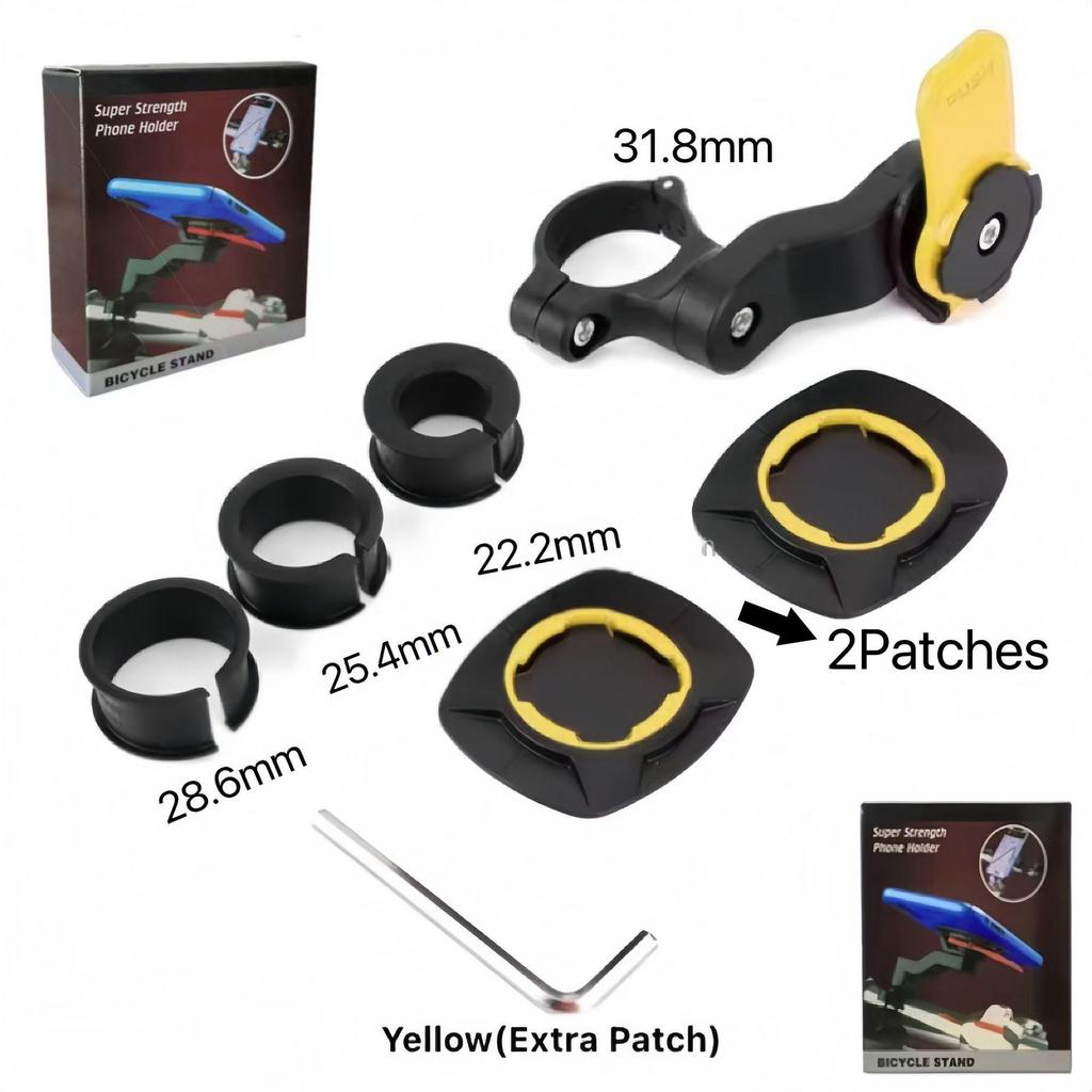 Motorcycle & Bicycle Phone Holder with Shock Absorption for Navigation
