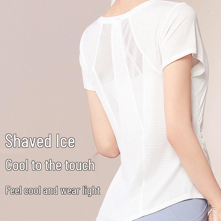 Women's Quick-Dry Yoga Running T-Shirt - Loose Fit, Short Sleeve, Lightweight Summer Cover-Up