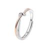 Two-Tone Twin Knot Couple Rings: Stylish Open Rings for Men & Women - Luxury Valentine's Day Gift