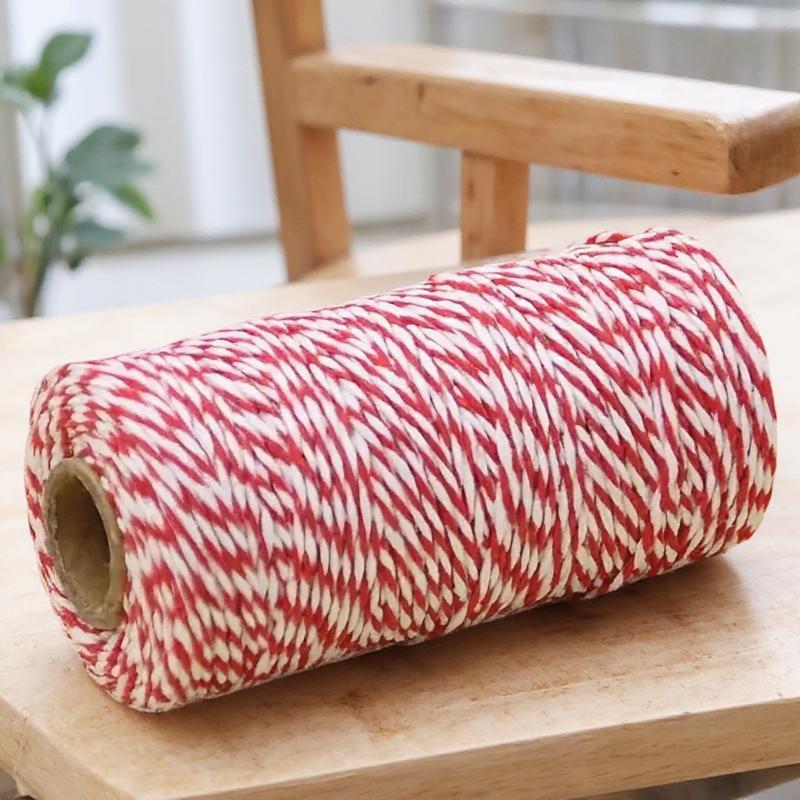 

STONEGO DIY Cotton Rope 3937 inch for Clothes Gift Packing Accessories Home Decor Hardware красный