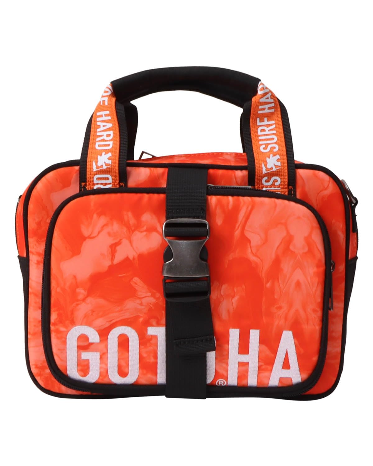 

Water Repellent 2WAY Marble Round Pouch with Strap Marble Pattern Bag Shoulder Bag Goods Pouch Round Bag Sports 251GG8502 Orange F [Gatcha Golf] Men s помаранчевий