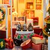 New Christmas Dollhouse Furniture Book Nook Miniature Building Kit Accessories DIY Hut cabin Houses  Doll House Creative Puzzle