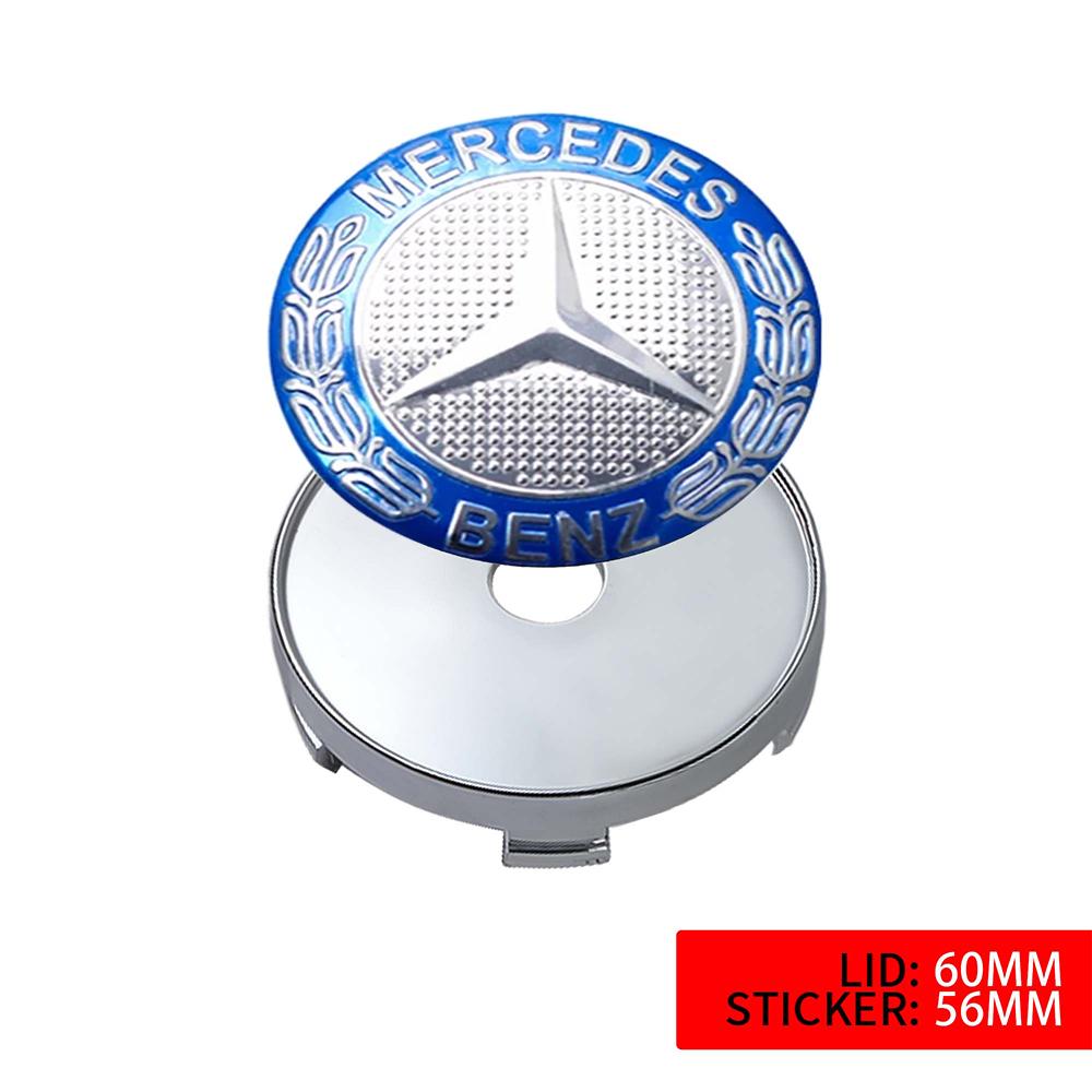 60mm Car Styling Wheel Center Hub Cap Sticker Auto Accessories Decals For Mercedes Benz AMG W124 W202 W203 W204 W210 W211 W212