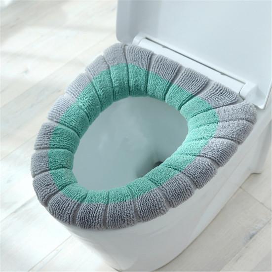 2Pcs Universal Soft Washable Thick Toilet Seat Cover Home Hotel Closestool Pad