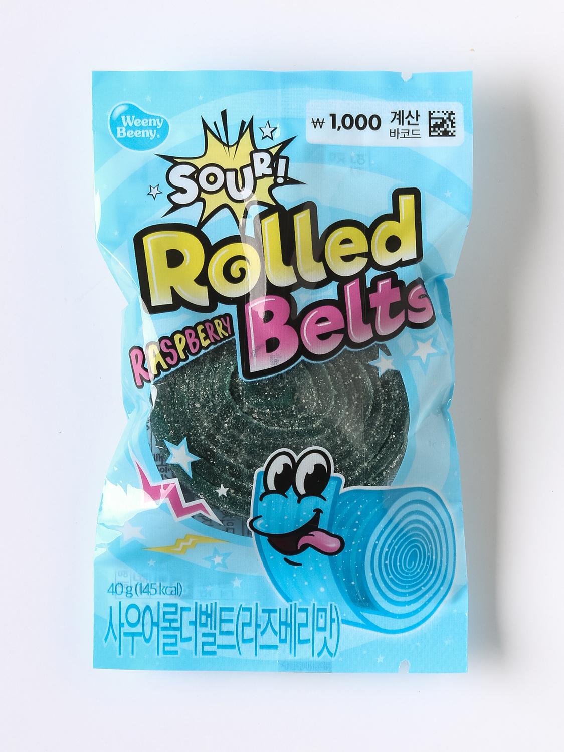 Sour Raspberry Roller Belt Candy 40g 1ea