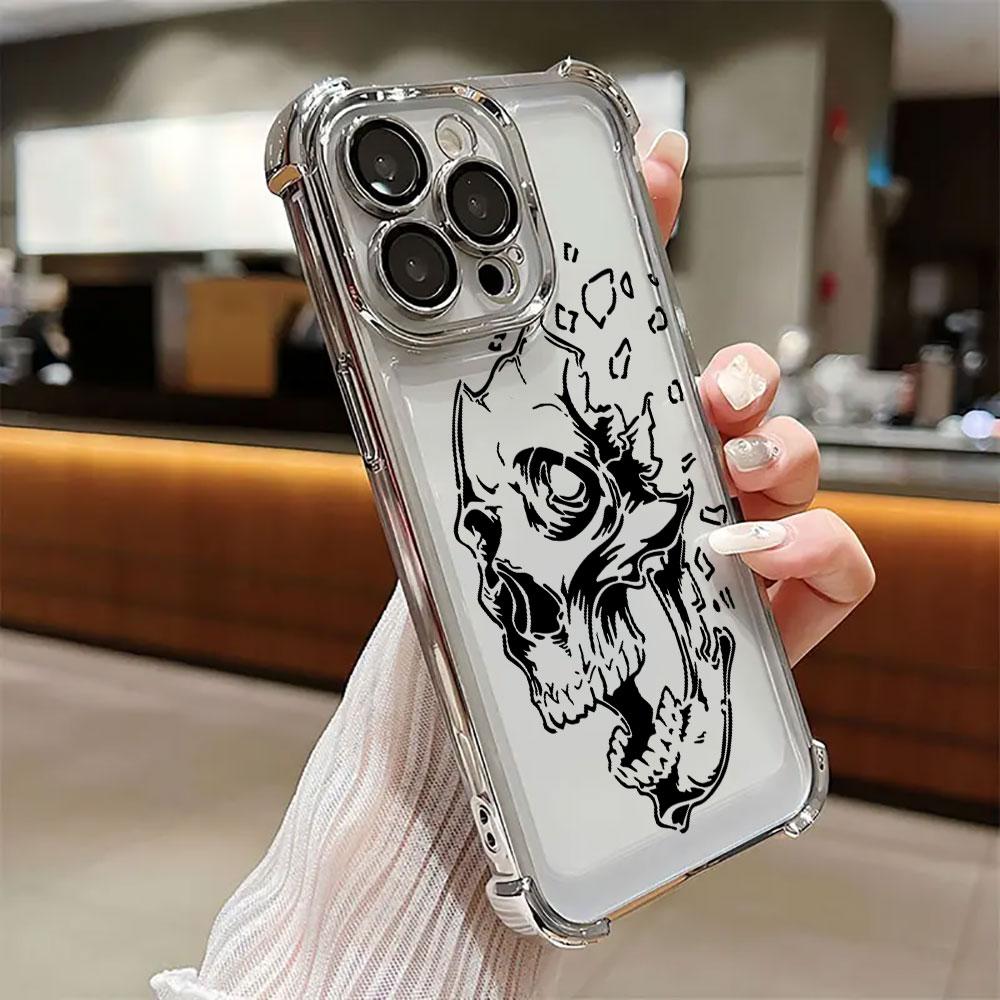 Skull Skeleton Bone Art Phone Case For Xiaomi 15T 14T 13 Pro 15 F8 Ultra Poco X7 F7 Pro 5G X3 X5 X6 F5 M7 Shockproof Clear Cover