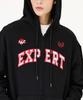 Mozmoz Expert Applique Brushed Two-Way Zip-Up Hoodie Black