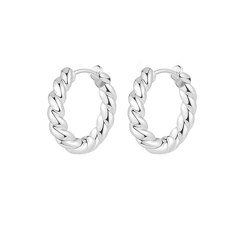Stainless Steel Ear Barbels Ear Ring Star and Moon Ear Hoops Versatile Ear Pinning Accessories