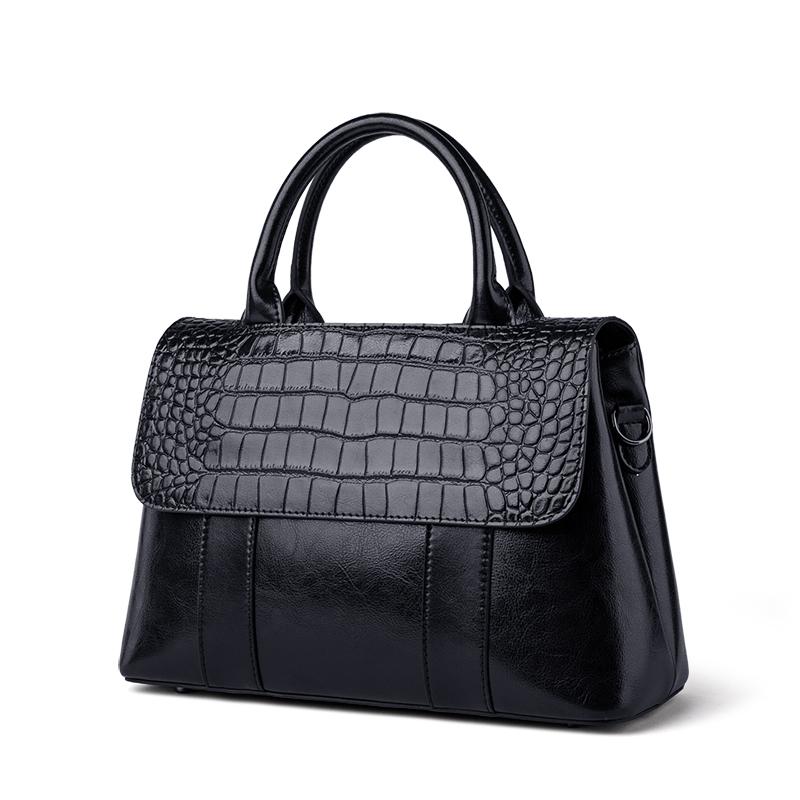 Genuine leather shoulder bags for ladies test pattern light color women's roomy commuting handbags