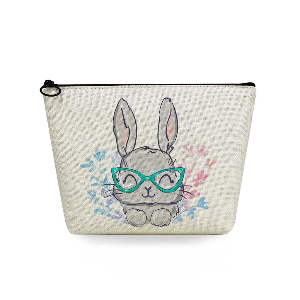 Women Cute Rabbit Print Cosmetic Bag Toiletries Organize Travel Storage Case 6790