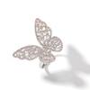 THE BLING KING Hiphop Butterfly Resizable Rings  For Men Women Band Ring Fashion Bling Bling CZ Paved  Jewelry Drop Shipping