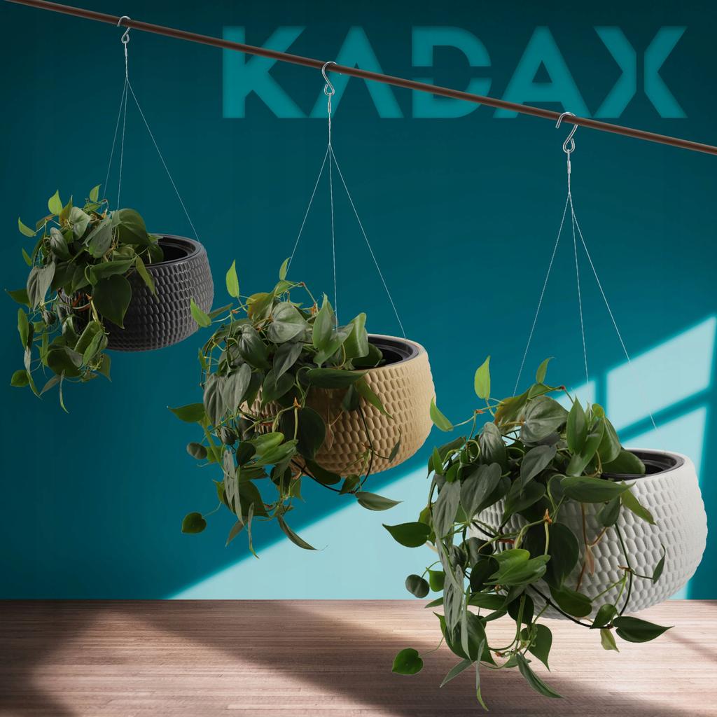 KADAX Hanging Flowerpot for Balcony Terrace Bowl Gray 29.5cm