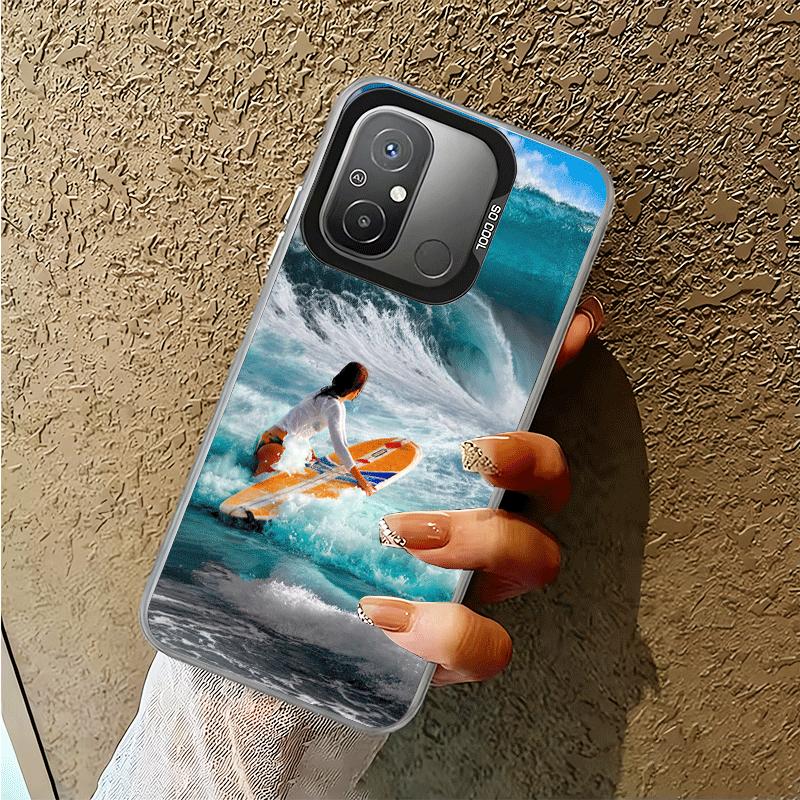 Surfboard Surfing Surf Summer Shockproof Phone Case for Xiaomi Poco X7 X6 X5 X3 Pro F7 Ultra M8 Redmi 15C 15 14C 13C 12C 10C 13