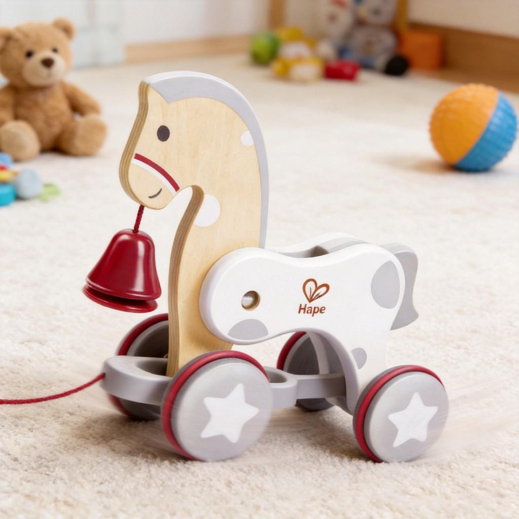 Holz-Ziehspielzeug Froschfamilie für Kleinkinder Kinder Baby Jungen Mädchen Lernen Aktives Spielen