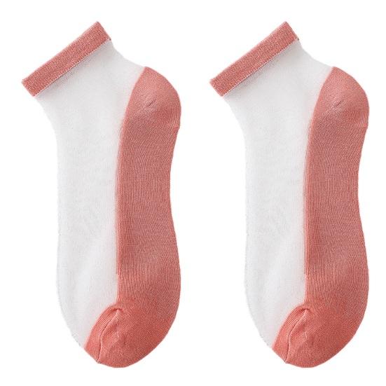 Women s Summer No Show Socks Thin Breathable Glass Silk Ankle Socks with Cotton арбуз красный