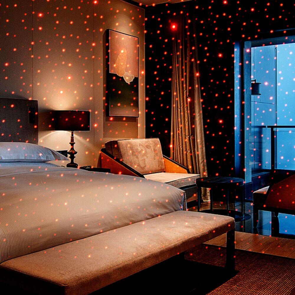 Interior Decoration USB Car Roof Star Night Light Romantic Red and Purple LED Lights Double Light Starry Sky Lights