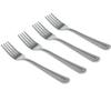 Silver Stainless Steel Lace Dinner Fork Set 4 Count Ergonomic Design Dishwasher Safe Durable Utensils Kitchen Flatware Ideal