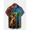 Fashionable Hawaiian Short-Sleeve Shirt for Men, Loose-Fit Vacation Beach Shirt