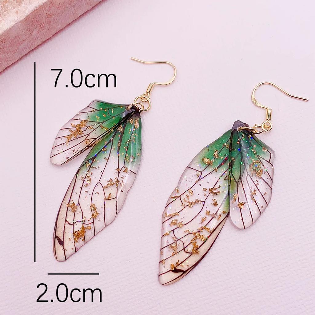 Vintage Persönlichkeit Schmetterlinge Flügel Bunte Schmetterlingsflügel Ohrringe für Frauen Coole Frauen Ohrring Geschenk