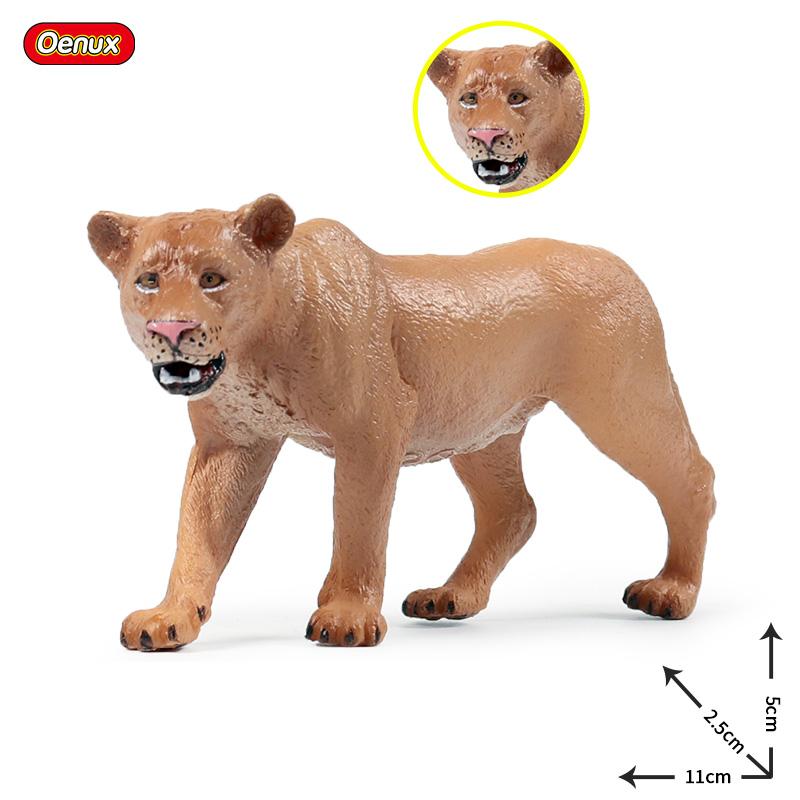 Oenux Original African Wild Animals Simulation Savage Bengal Tiger Siberian Tiger White Tiger Lion PVC Model Educational Toys