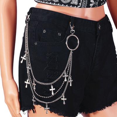 Unisex-Ketten im Punk-Stil für Hosen, robuste Ketten, Hip-Hop-Hosen, Jeans-Kette mit Karabinerverschlüssen für Geldbeutelschlüssel