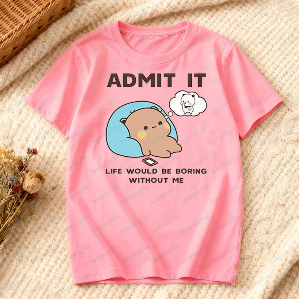 

Bubu Dudu Bear Funny Sarcastic Graphic Tshirt Cozy Couple Gift Shirt Daily Life Casual Men Women Cotton T-shirt 3XL
