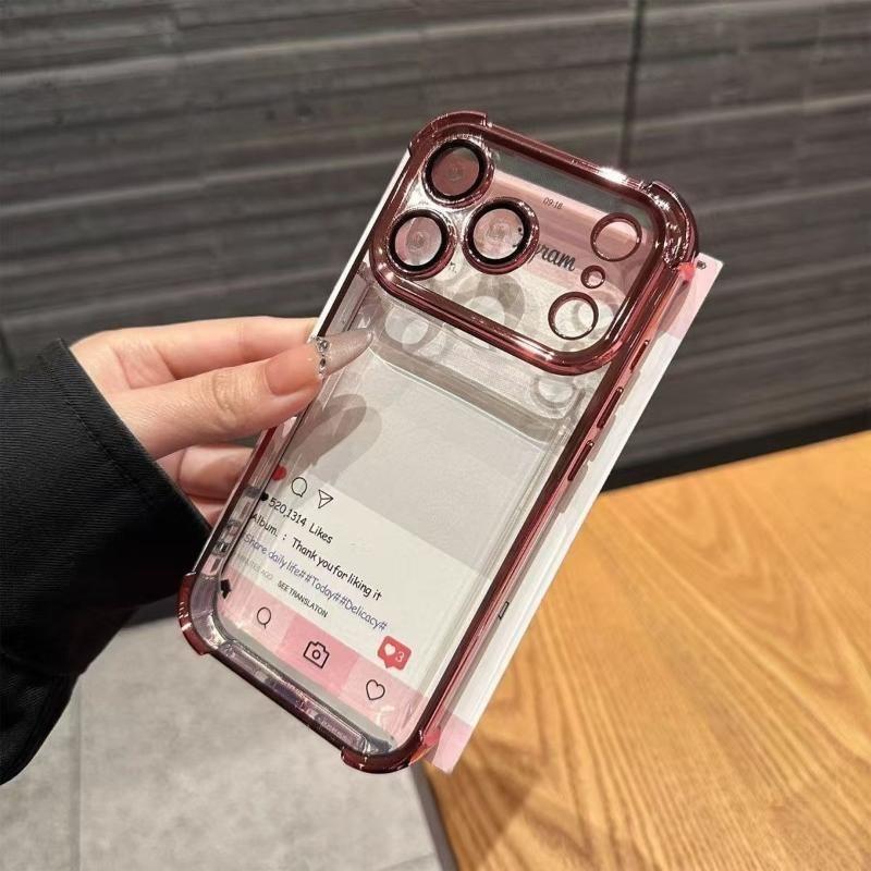 

Роскошный прозрачный чехол для телефона с четырьмя углами для Honor X9 X9A X9B X9C X8 X8A X8B X8C X7 X7A X6A X6B X6C с гальванизированной рамкой, парная задняя крышка Honor X8B розовый